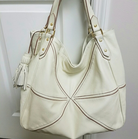 Steven Steve Madden Cream Leather Large Tote Bag - Picture 2 of 8